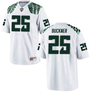 Mens Oregon #25 Kyle Buckner White Football Replica High School Jersey 557742-101