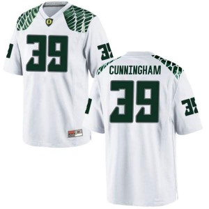 Men's University of Oregon #39 MJ Cunningham White Football Game High School Jerseys 510932-590