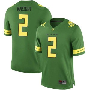 Men's Oregon #2 Mykael Wright Green Football Game Embroidery Jersey 407275-229