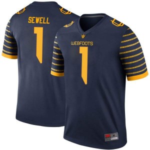 Men Ducks #1 Noah Sewell Navy Football Legend Stitched Jersey 283439-323