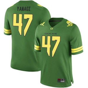 Mens Oregon #47 Peyton Yanagi Green Football Replica University Jersey 190940-759