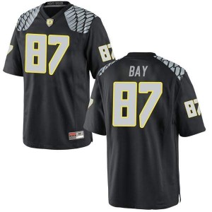 Men University of Oregon #87 Ryan Bay Black Football Game Embroidery Jerseys 685037-625