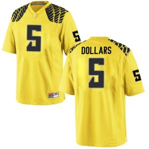 Men UO #5 Sean Dollars Gold Football Replica Stitched Jersey 539469-937