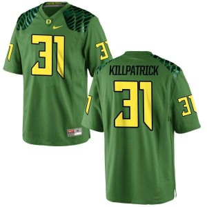 Men University of Oregon #31 Sean Killpatrick Apple Green Football Replica Alternate Stitch Jersey 187468-240