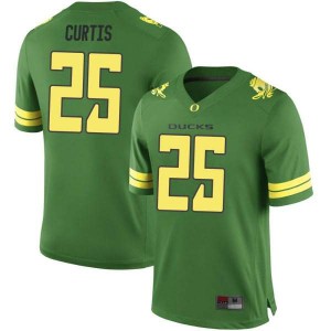 Mens UO #25 Spencer Curtis Green Football Replica Stitched Jersey 533471-703