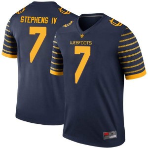 Men Oregon Ducks #7 Steve Stephens IV Navy Football Legend Stitch Jerseys 136583-902