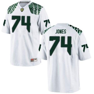 Men's Oregon #74 Steven Jones White Football Game High School Jerseys 271346-513