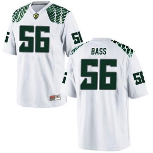 Mens Ducks #56 T.J. Bass White Football Game Player Jerseys 630700-223