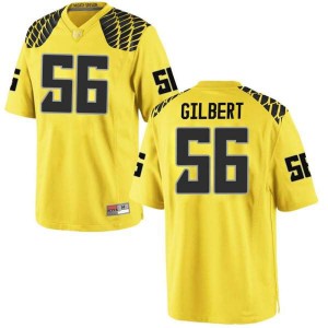 Men's Ducks #56 TJ Gilbert Gold Football Replica Stitch Jerseys 764930-856