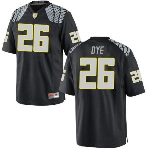 Men Ducks #26 Travis Dye Black Football Replica NCAA Jerseys 256704-915