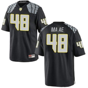 Mens Ducks #48 Treven Ma'ae Black Football Game Official Jersey 894178-262