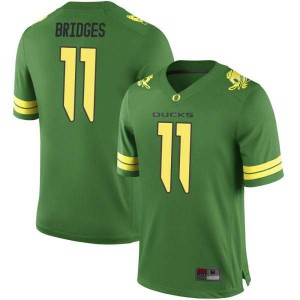 Mens Oregon Ducks #11 Trikweze Bridges Green Football Game Stitch Jerseys 211058-751