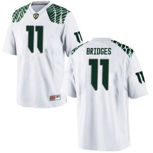 Men's Oregon #11 Trikweze Bridges White Football Game Stitch Jersey 733704-300