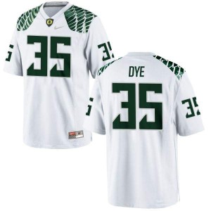 Men's University of Oregon #35 Troy Dye White Football Authentic Player Jersey 157864-398