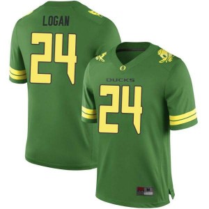 Men Oregon Ducks #24 Vincenzo Logan Green Football Game Stitch Jerseys 493395-640