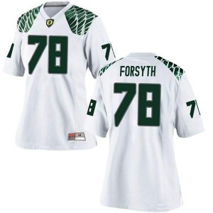 Women Oregon Ducks #78 Alex Forsyth White Football Game Player Jersey 569130-577