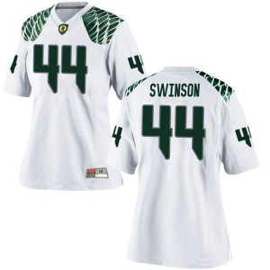 Women University of Oregon #44 Bradyn Swinson White Football Game Embroidery Jerseys 849735-443