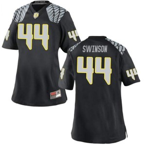 Women University of Oregon #44 Bradyn Swinson Black Football Replica Stitch Jersey 556497-696