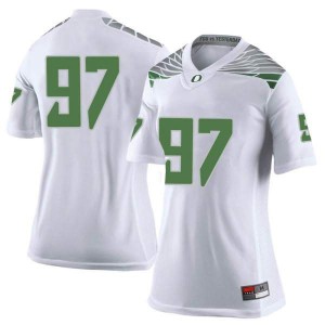 Women Oregon #97 Brandon Dorlus White Football Limited Embroidery Jerseys 889425-678