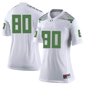 Womens University of Oregon #80 Bryan Addison White Football Limited Player Jersey 849483-661