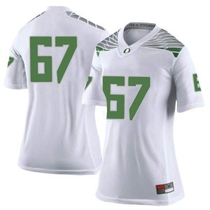 Women's Oregon #67 Cole Young White Football Limited High School Jersey 955057-494