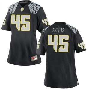 Womens UO #45 Cooper Shults Black Football Game Stitch Jerseys 682380-487