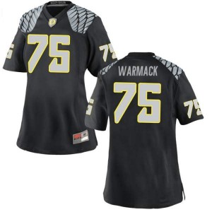 Women UO #75 Dallas Warmack Black Football Game High School Jerseys 153842-218