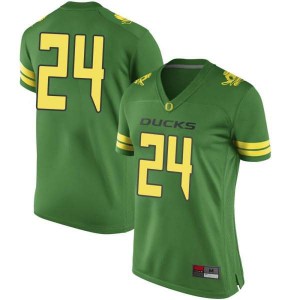 Women Oregon Ducks #24 Ge'mon Eaford Green Football Game Stitched Jersey 993589-144