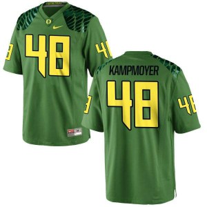 Women University of Oregon #48 Hunter Kampmoyer Apple Green Football Limited Alternate Embroidery Jerseys 671494-203