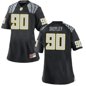 Women's UO #90 Jake Shipley Black Football Game College Jerseys 138593-914