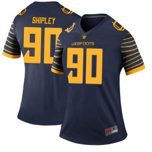 Women's University of Oregon #90 Jake Shipley Navy Football Legend NCAA Jersey 750260-980