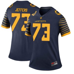 Womens University of Oregon #73 Jaylan Jeffers Navy Football Legend Football Jerseys 949550-472