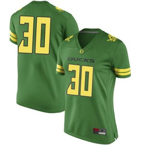 Womens University of Oregon #30 Jaylon Redd Green Football Replica Stitch Jerseys 670595-200