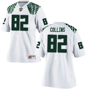 Womens University of Oregon #82 Justin Collins White Football Game College Jerseys 437791-117