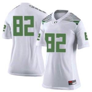 Womens University of Oregon #82 Justin Collins White Football Limited College Jerseys 721727-706