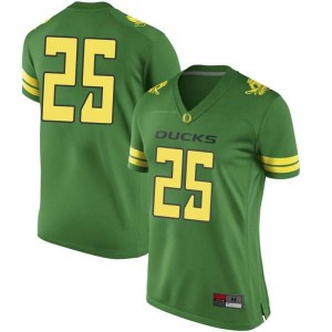 Womens University of Oregon #25 Kyle Buckner Green Football Replica University Jerseys 814689-394