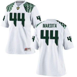 Women Oregon #44 Matt Mariota White Football Game Stitched Jersey 617115-757