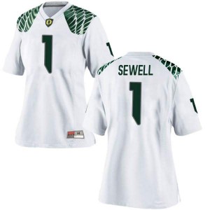 Women's UO #1 Noah Sewell White Football Game Embroidery Jersey 904951-345