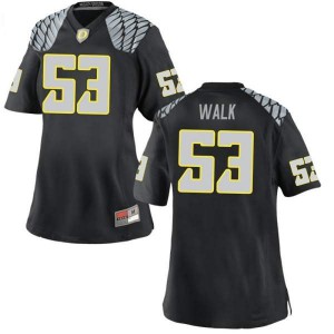 Women University of Oregon #53 Ryan Walk Black Football Game Embroidery Jersey 429604-414
