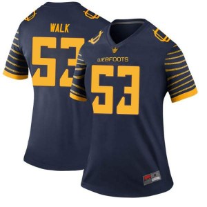 Women University of Oregon #53 Ryan Walk Navy Football Legend Stitched Jersey 582571-606