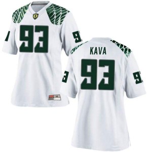 Women UO #93 Sione Kava White Football Game College Jersey 983088-385