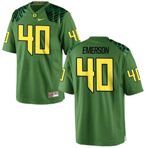 Women UO #40 Zach Emerson Apple Green Football Authentic Alternate Stitched Jersey 679323-797