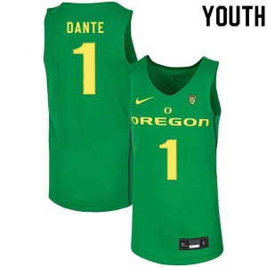 Youth Oregon Ducks #1 N'Faly Dante Green Basketball Alumni Jerseys 643520-793