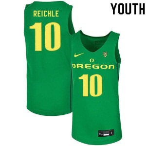 Youth Oregon Ducks #10 Gabe Reichle Green Basketball Basketball Jersey 307867-321