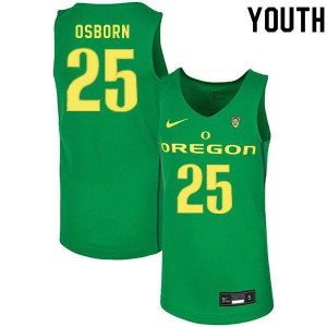 Youth UO #25 Luke Osborn Green Basketball College Jersey 506613-458