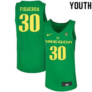 Youth University of Oregon #30 LJ Figueroa Green Basketball High School Jersey 393094-986
