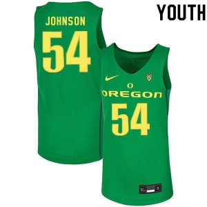 Youth Oregon #54 Will Johnson Green Basketball College Jersey 336668-763