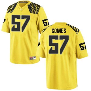 Youth Oregon #57 Ben Gomes Gold Football Game Stitch Jersey 942267-378