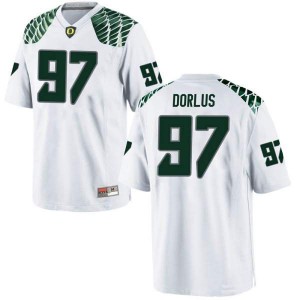 Youth UO #97 Brandon Dorlus White Football Game Official Jerseys 454164-605