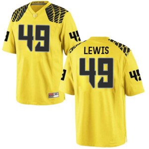 Youth Oregon Ducks #49 Camden Lewis Gold Football Game Official Jersey 672814-806